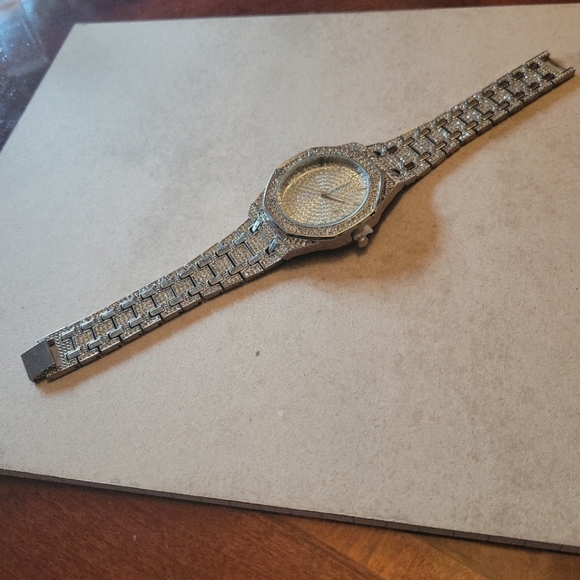 Men's Iced Out Hip Hop Bling Waterproof Simulated Diamond Quartz Movement Watch - Picture 8 of 11